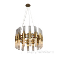 Villa Luxo Redondo Vidro Lustre Pendente LED